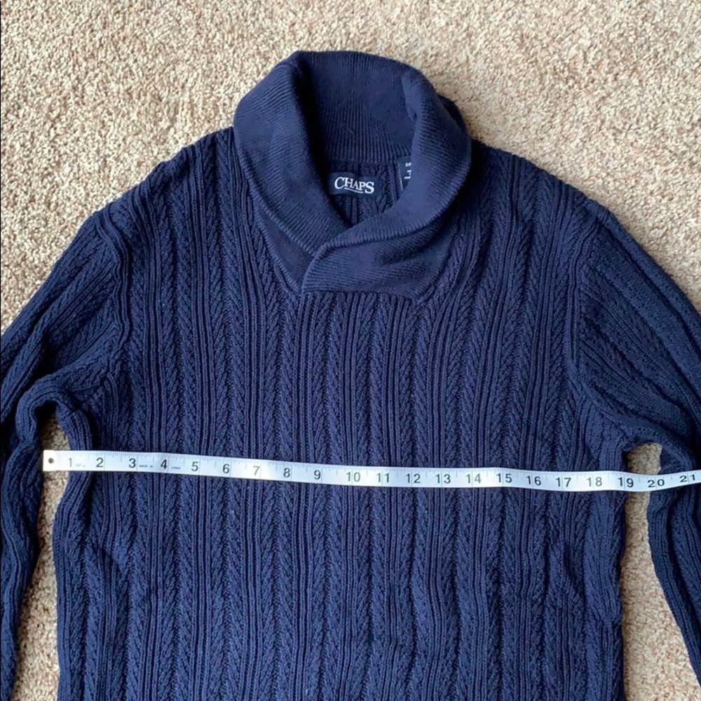 Chaps small turtleneck sweater navy